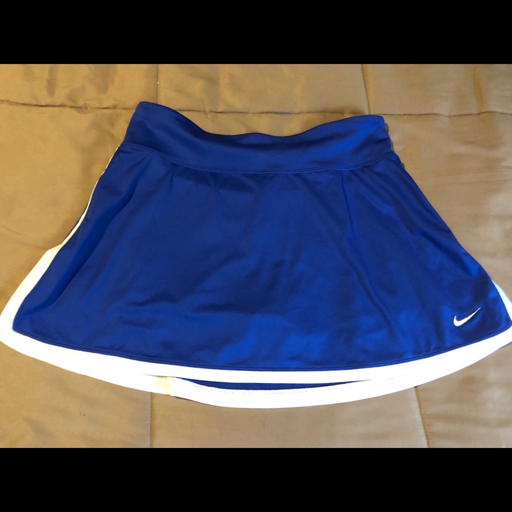 Nike Blue and White Dri-Fit Tennis Skort